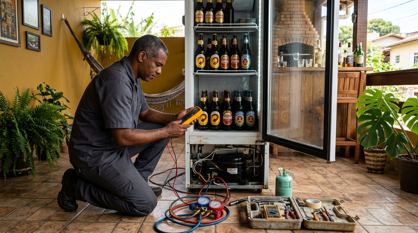 Manutenção da placa eletrônica de cervejeira em Cotia‑SP