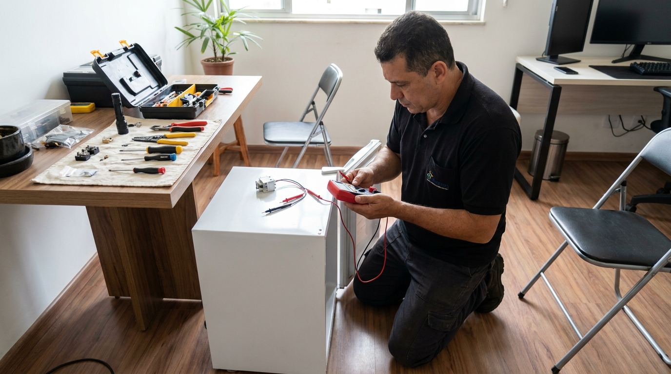 Reparo da placa eletrônica de frigobar em Cotia‑SP